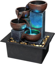 - Fontana Da Tavolo a Cascata Zen, per Meditazione, Fontana D'Acqua Da Scrivania