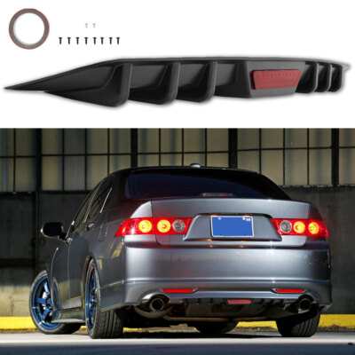 For Acura TSX 2004 2014 Rear Diffuser Bumper Lip Splitter Spoiler Body Kit Black