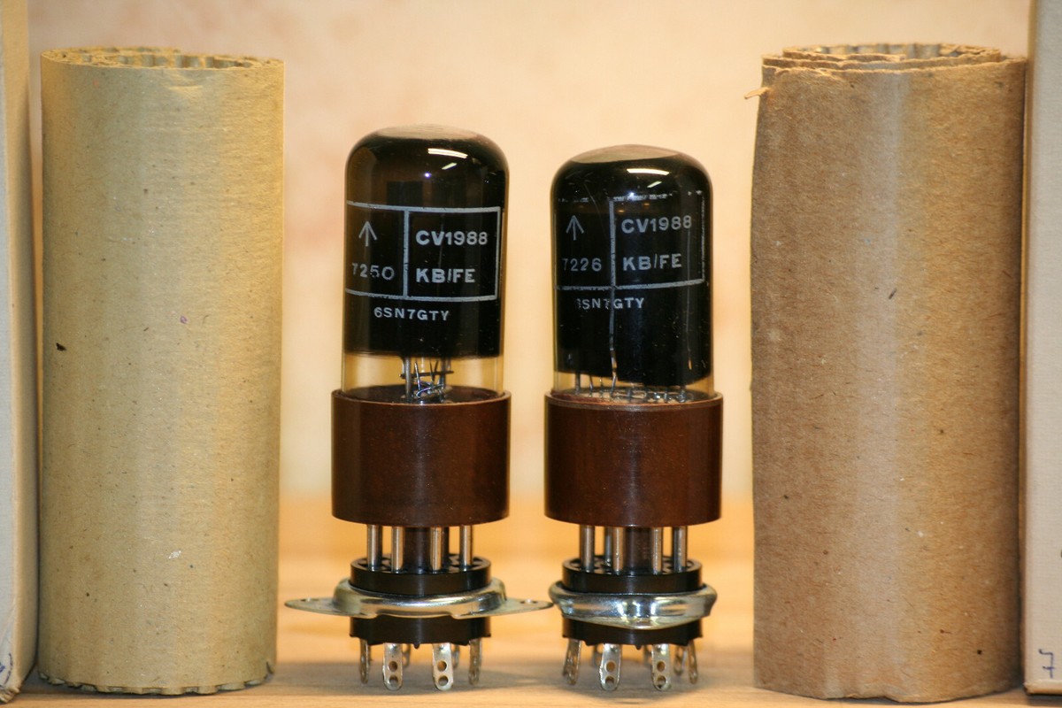 cv1988 MULLARD NOS TUBE 7250 6SN7gty B65 roehre röhre ovp PRE EL34