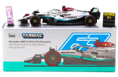 Tarmac Works George Russell Mercedes-AMG W13- 2022 Sao Paulo 1:64 Diecast F1 Car