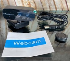 Depstech 1080P Full HD USB Webcam with Microphone  Privacy Shutter  Model D06
