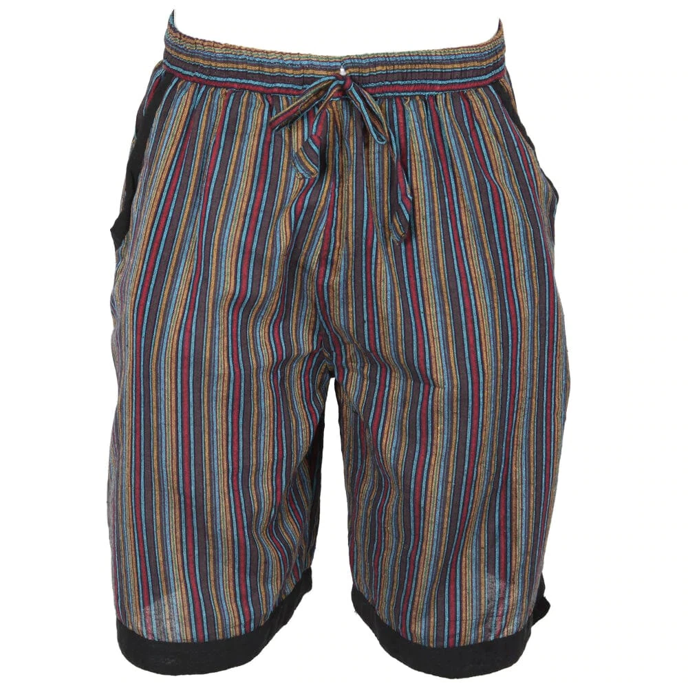 Men s Striped Lightweight Cotton Shorts Siesta Fair Trade Hippie