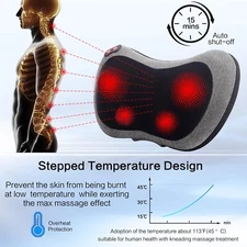 Papillon Shiatsu Back and Neck Massager with Heat, Deep Tissue Electric Massage
