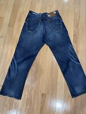 Akademiks Relaxed Fit  Straight Cut Jeans 36 Men's Ins: 32 Free Shipping