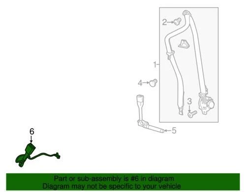 Genuine GM 2021-2024 Chevrolet Traverse Front Left and Right Buckle End 86802084 - Image 2 of 2