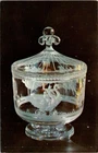 Merry Go Round Bowl Steuben Glass Corning New York Vintage Chrome Postcard A88