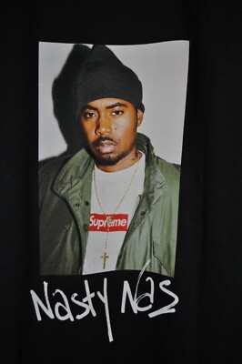Supreme Nas Black T Shirt L Large | eBay