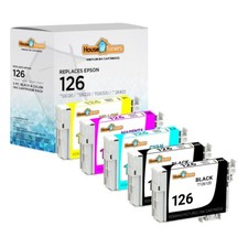 T126 Fits Epson T1261 T1262 T1263 T1264 Ink Cartridge for WorkForce 435 520 545