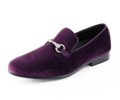 Amali Velvet Tuxedo Mens Formal Slip On Loafers w/ Matching  display picture 1