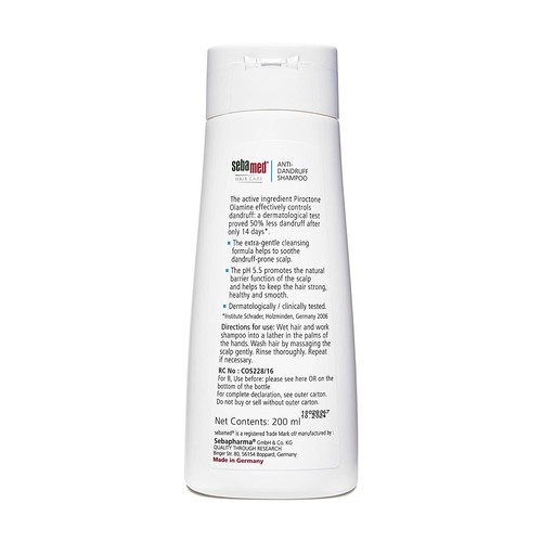 Sebamed Shampoo Equilibrante Cuoio Capelluto Antiforfora per Capelli Grassi e Cuoio Capelluto Squamoso 200 ml - Foto 5 di 5