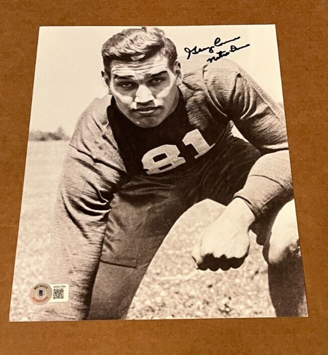 GEORGE CONNOR Autographed Signed Notre Dame Fighting Irish 8X10 PHOTO BECKETT BAS 