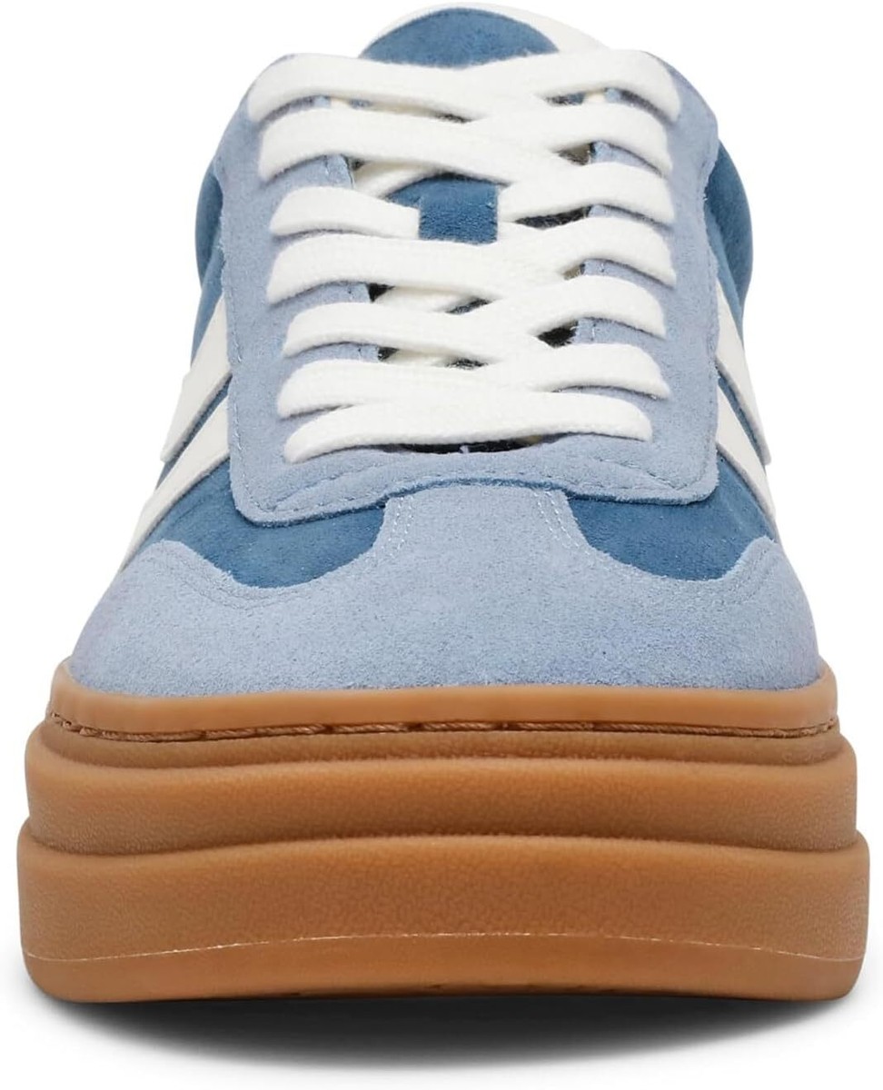 【Steve Madden】シェブロンブルーマルチ SHEVRON Blue Multi Pointed-Toe Lace-Up Women's Sneaker