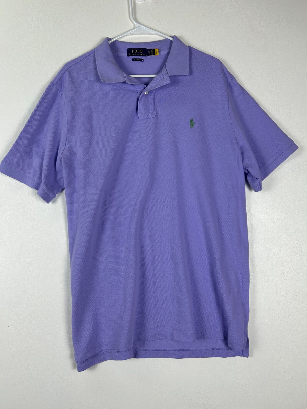 Polo Ralph Lauren Classic Fit Camicia Uomo Extra Large XL Collard Pony Viola