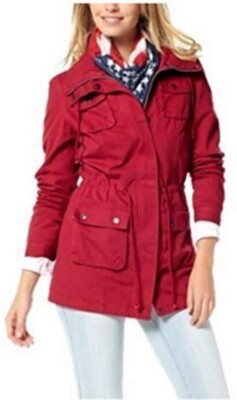 Lange Jacke Damen von Flashlights - Rot Gr. 32 NEU