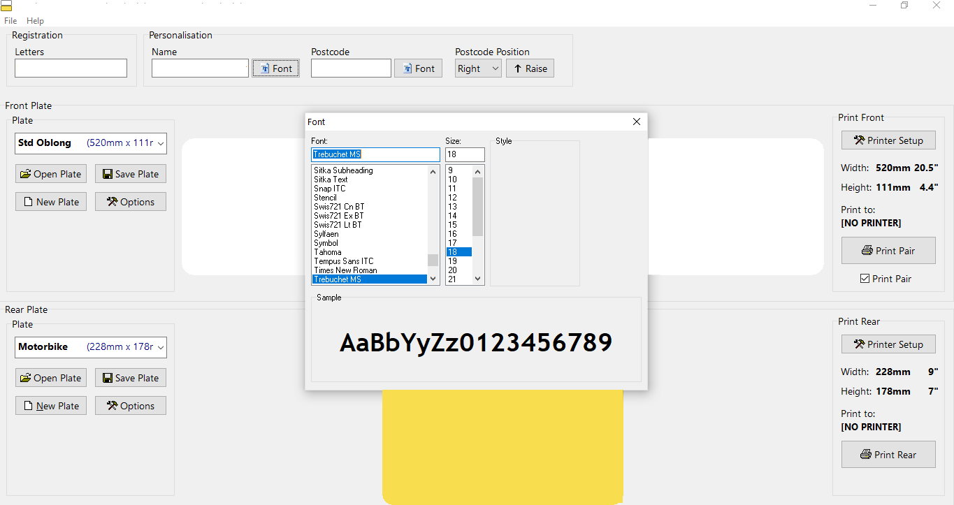 Number Plate Software with 12month Subscription **New Introductory