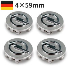 4x 59mm Opel Nabendeckel Felgendeckel Nabenkappen Nabenabdeckung Radkappen Grau