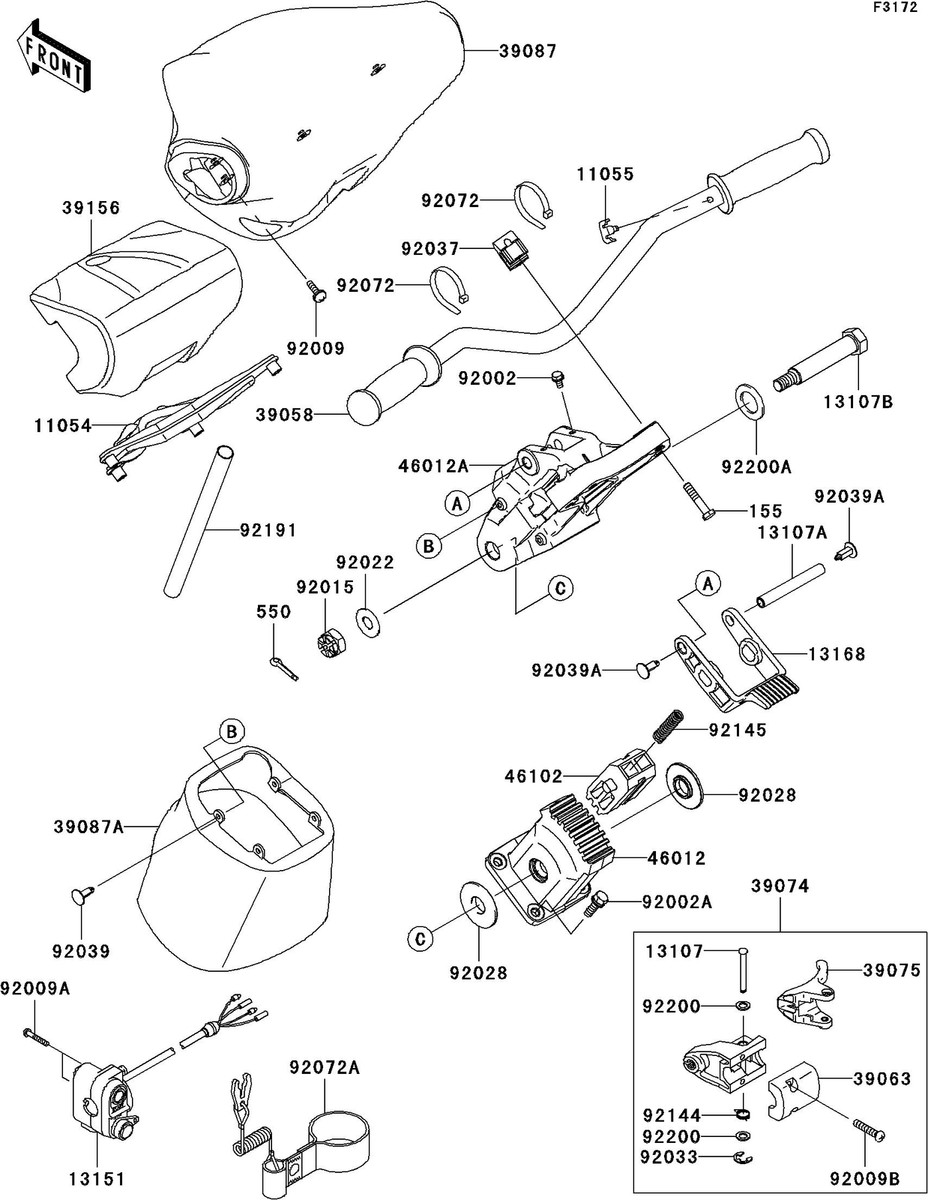 ULTRA260X'09 OEM (Handlebar) LEVER-ASSY-THROTTLE Used [X2209 ULTRA260X'09 OEM (Handlebar) LEVER-ASSY-THROTTLE Used [X2209