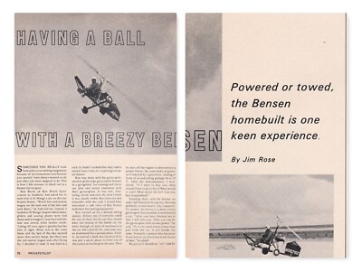 Bensen Gyrocopter Aircraft Report 9/27/2022c