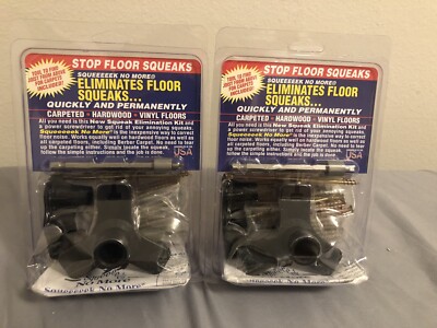 2 PACK- SQUEEEEEK NO MORE Screw Kit Stops Repairs & Eliminates Floor ...