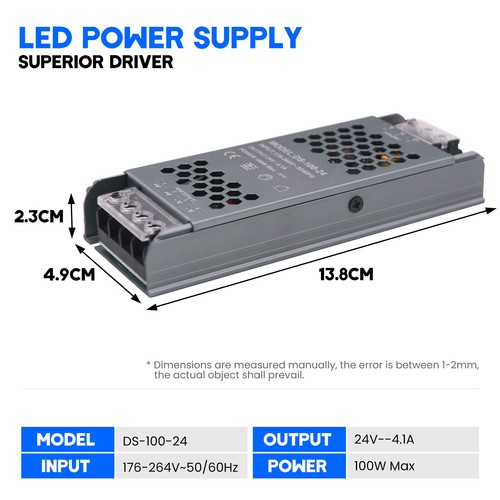 DC 12V 24V LED Transformador Fuente de alimentación conmutada Tira LED Transformador 60W-400W - Imagen 31 de 34