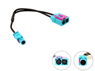 CT27AA83 Double Fakra Female to Single Male in car radio antenna aerial adapter