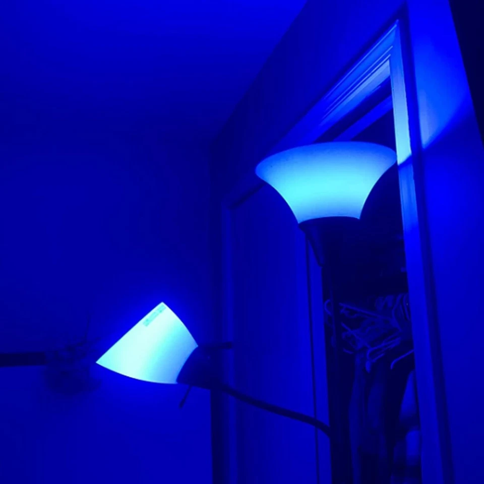 Blue Light Colored A19 LED Light Bulb 60W Equivalent (7W) E26 Base Waterproof - Image 2 of 4