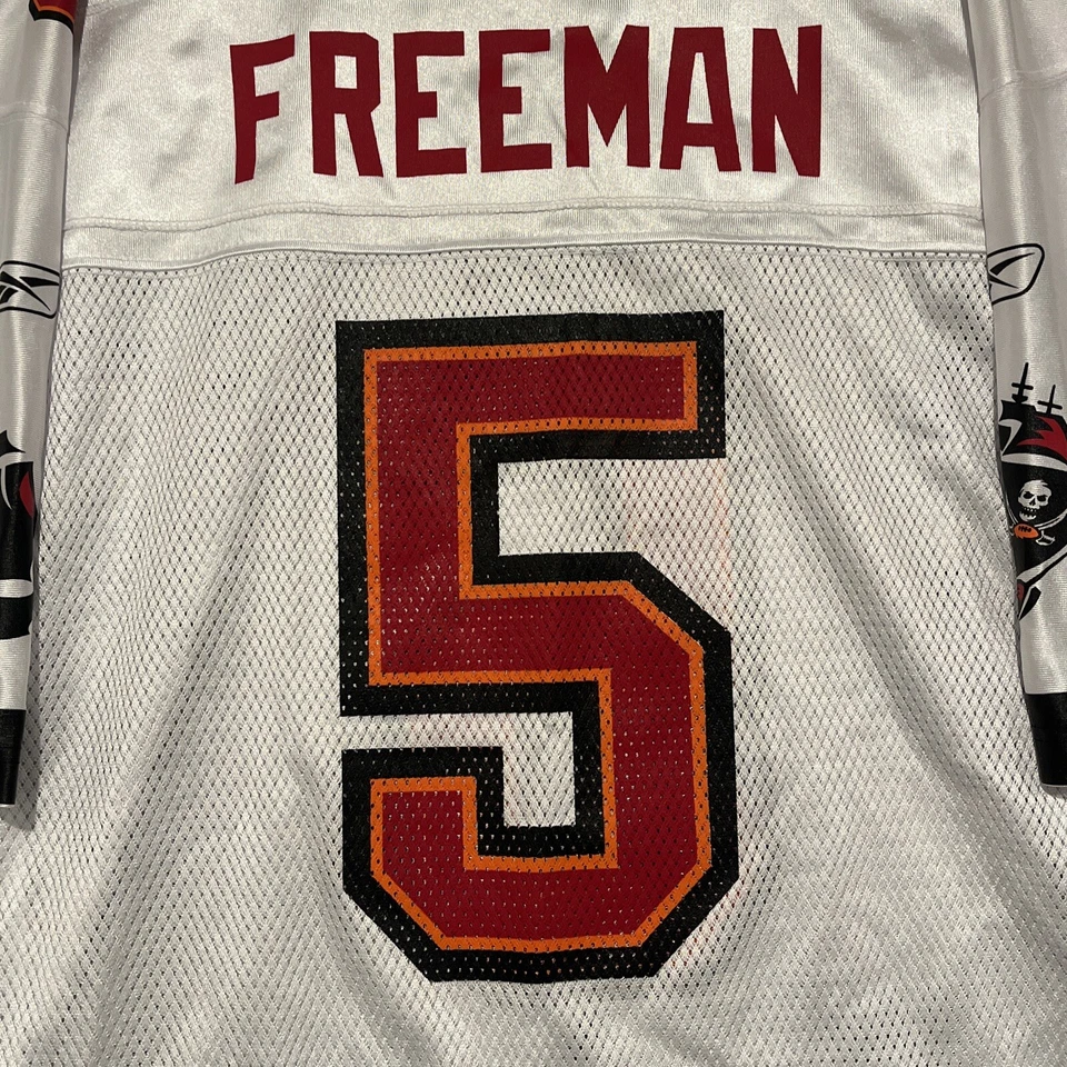 Camiseta Tampa Bay Buccaneers Grande Reebok Hombre Freeman Blanca Foto 3 de 4