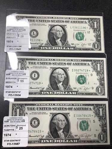 1969d (5) & 1974 (10) USA Federal note $1 dollar bill Group Of 15 Notes - Picture 3 of 7