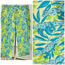 Vintage White Label Lilly Pulitzer Crop Pants Size 6 Gator Mimosa Everglades