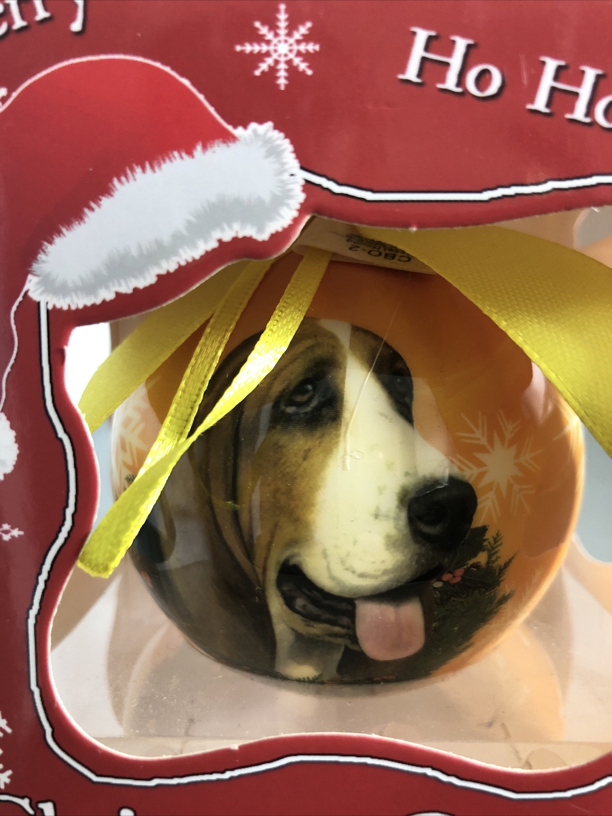 Basset Hound Dog Christmas Ball Ornament New in Box eBay