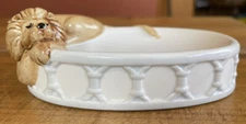 Vintage 1978 Fitz and Floyd Circus Lion Ceramic Soap Dish