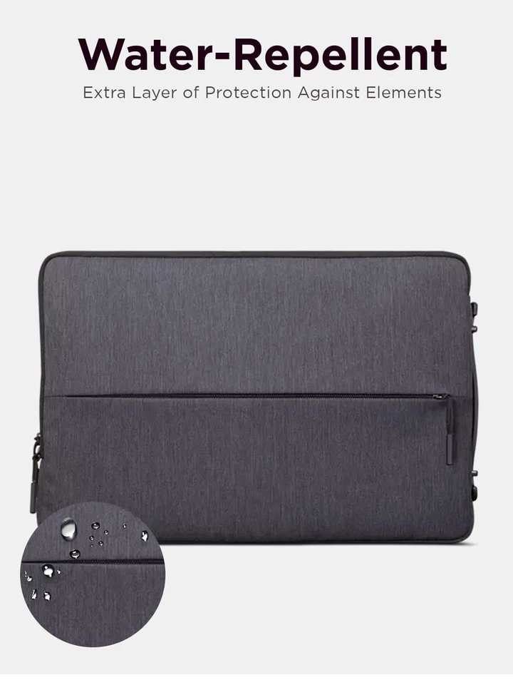14 Inch Charcoal Grey Portable Laptop Sleeve Case Water Resistant Durable Design - Image 2 of 4