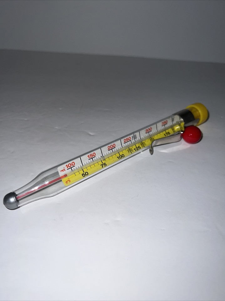 AcuRite Candy Deep Fry Thermometer Glass Preowned Excellent Condition