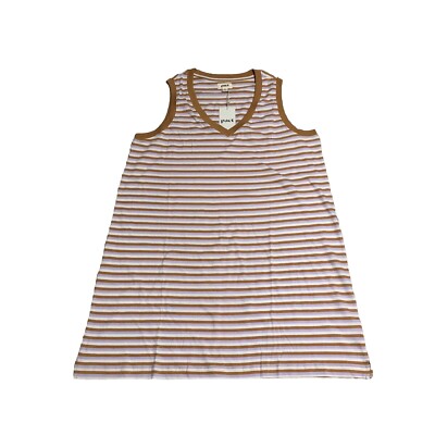 Pact NWT 100% Organic Cotton SoHo Stripe Soft Spun A-Line Tank Dress Size XL