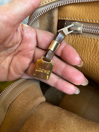Autentica borsa Loewe mano Boston anagramma pelle marrone W11,8 × H9,8 x D4,3 254821H - Foto 5 di 16