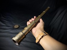 Antique Solid Brass Working 16inches Spyglass Scope With Lens Marine Telescope