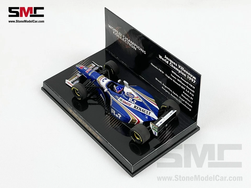 Williams F1 FW19 #3 Jacques Villeneuve 1997 World Champion 1:43 MINICHAMPS - Image 3 of 4