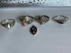 5 PC Vintage 12k Black Hills Gold Sterling Ring  Pendant Lot Coleman Co And RGC