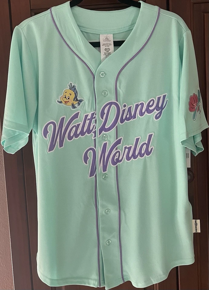 Camiseta de béisbol XS NUEVA CON ETIQUETAS Walt Disney World Ariel La Sirenita 89 2025 Foto 2 de 4