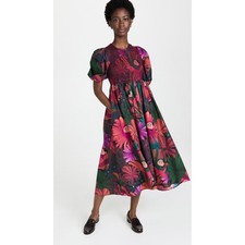 NWT FARM RIO Bird Flowers Midi Dress Medium M