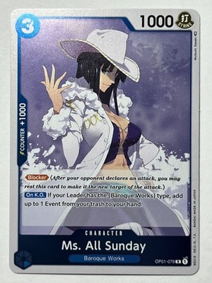 Ms. All Sunday OP01-079 Romance Dawn Foil One Piece Card Game
