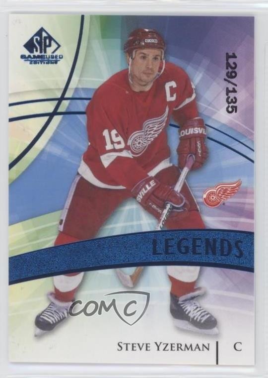 2020 SP Game Used Edition Legends Blue Burst 129/135 Steve Yzerman #118 HOF uk2