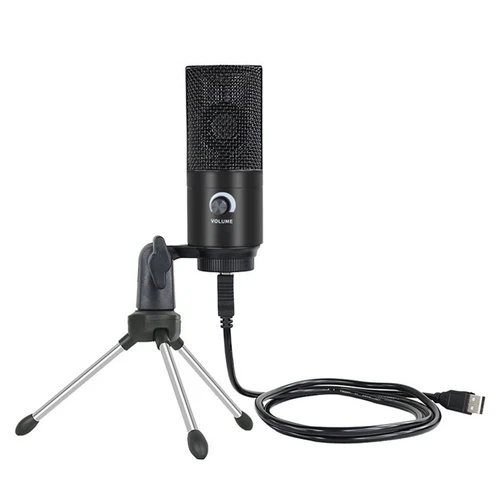 USB-Kondensatormikrofon mit -Stativ und Verstärkungsregler für PC, Laptop, 2798