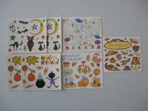 Frances Meyer Halloween & Thanksgiving Jumbo Stickers . 7 sheets! Destash Sale!