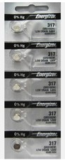 Energizer 317 Button Cell 1.55V Batteries 5 Count Brand New Sealed