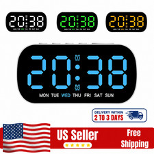 LED Large Display Electric Digital Alarm Clock with Battery Backup and Snooze