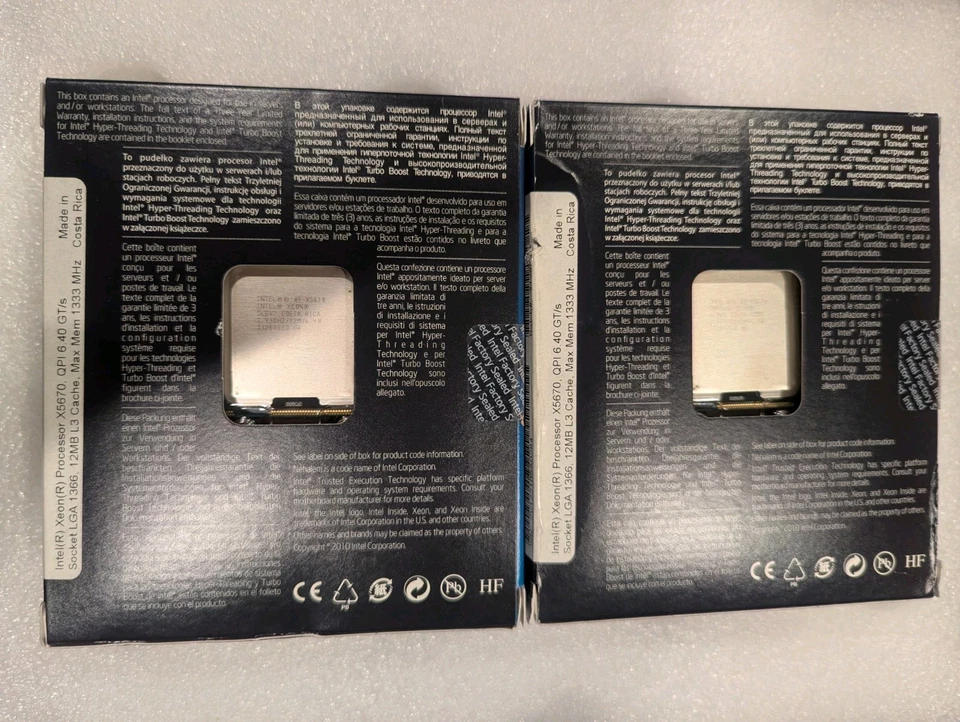 [NEW SEALED] [2x CPUS] Intel Xeon Processor X5670 12M Cache 2.93 GHz 6.40 GT QPI - Image 2 of 3