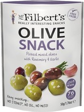 Mr Filberts Mr Filberts Mixed Olives Rosemary & Garlic 50g-12 Pack