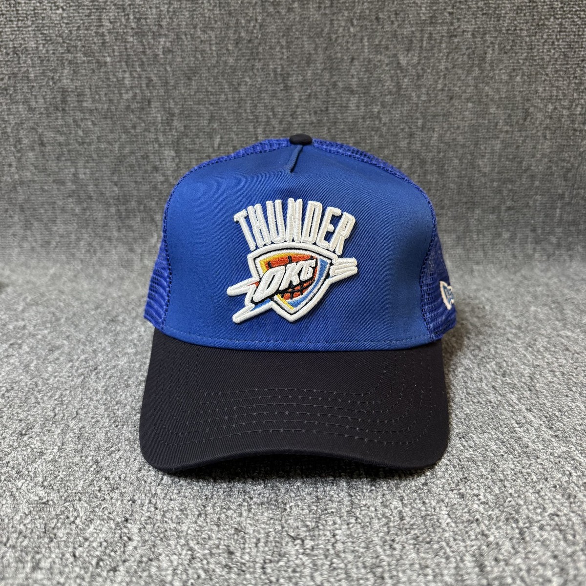 New Era OKC Thunder Trucker Snapback Blue Black Mesh Back One Size
