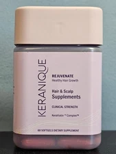 Keranique Rejuvenate Hair & Scalp Supplements 60 Softgels - New Sealed! Exp 5/26